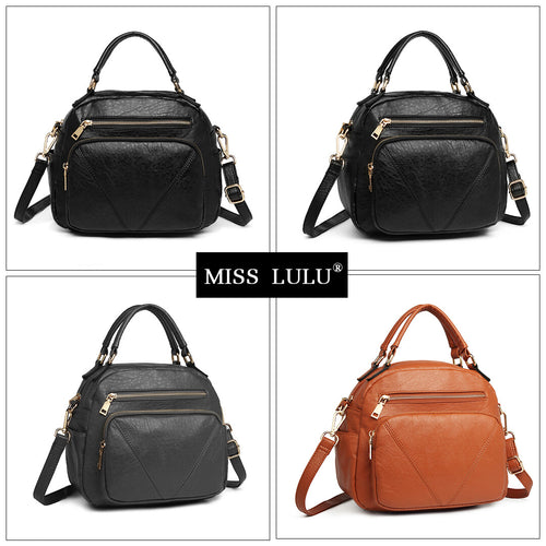 Chic and Versatile Faux Leather Bowler Crossbody Bag for Effortless Style