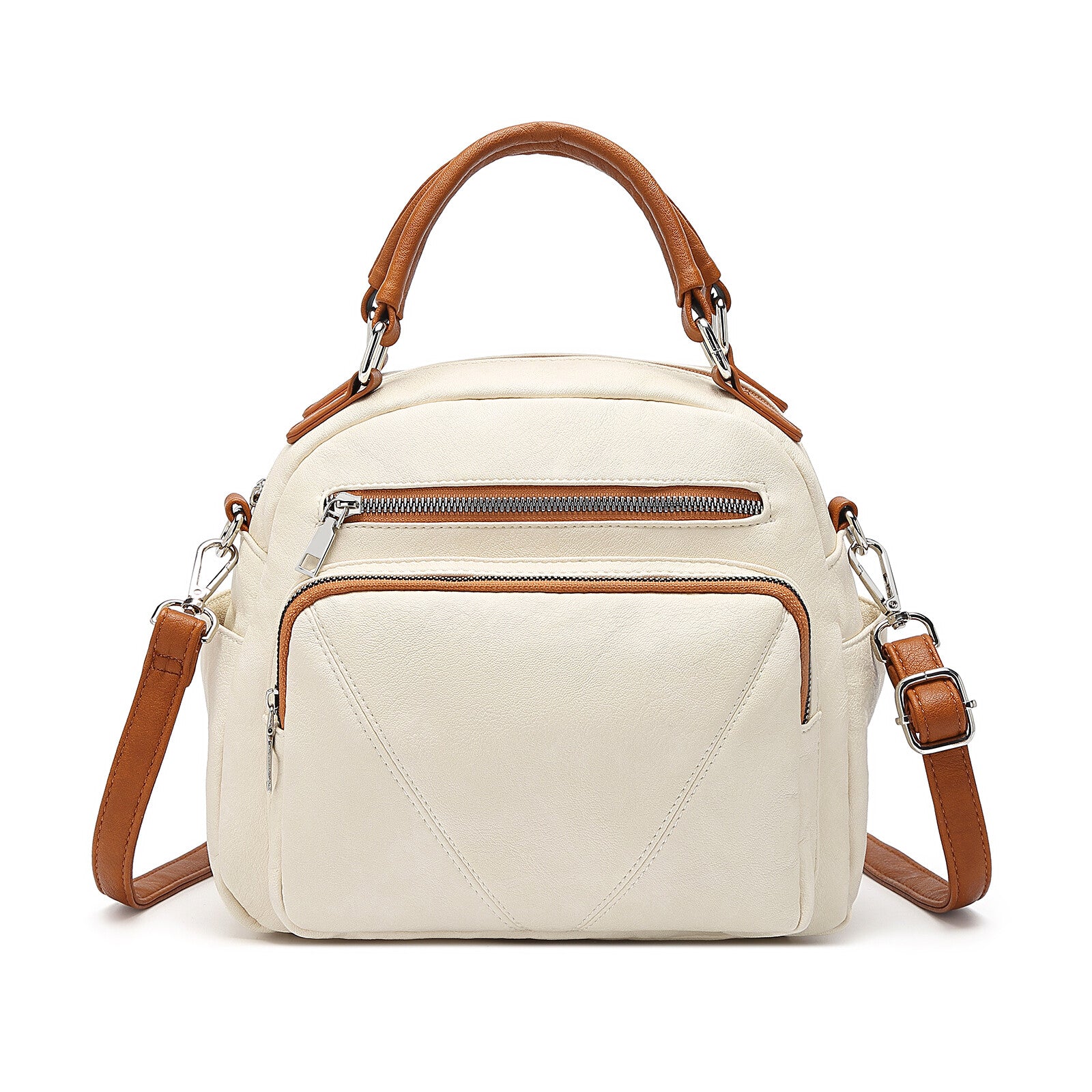 Chic and Versatile Faux Leather Bowler Crossbody Bag for Effortless Style