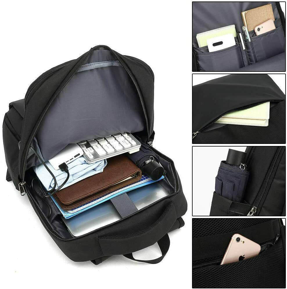 Stylish and Versatile Waterproof Backpack for Men & Women - Perfect for School, Travel, and Laptops with Convenient USB Charging Port