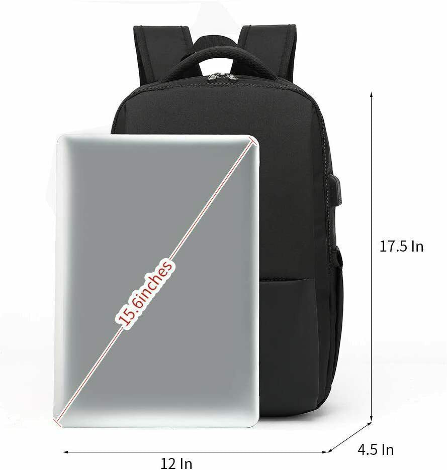 Stylish and Versatile Waterproof Backpack for Men & Women - Perfect for School, Travel, and Laptops with Convenient USB Charging Port