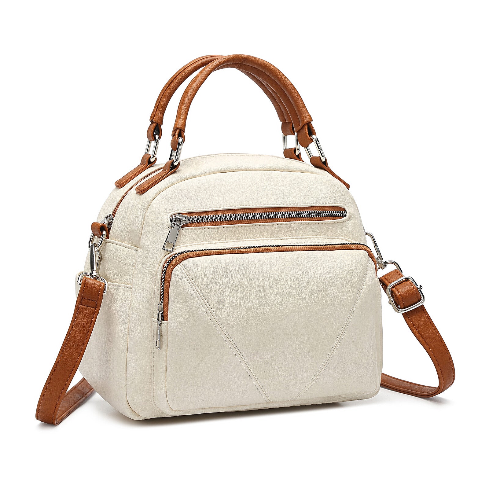 Chic and Versatile Faux Leather Bowler Crossbody Bag for Effortless Style