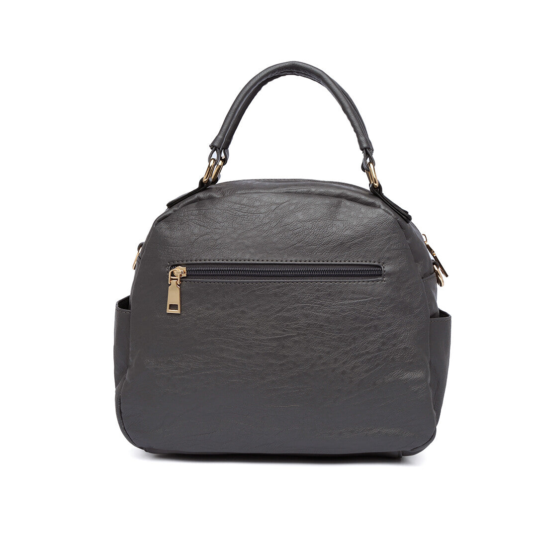 Chic and Versatile Faux Leather Bowler Crossbody Bag for Effortless Style