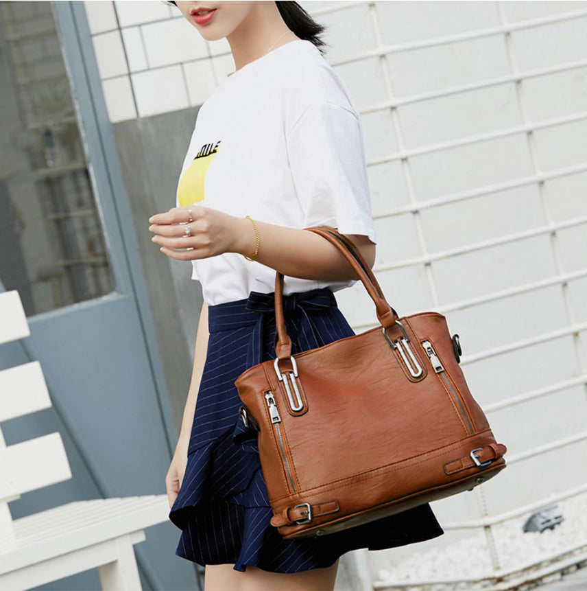 Stylish Large Faux Leather Designer Handbag for Women - Perfect Work & Shoulder Bag UK