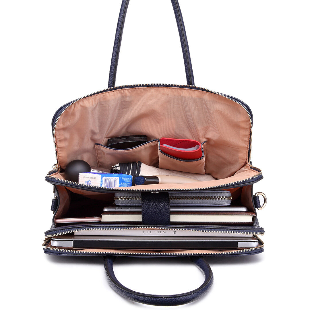 Elevate Your Style with the Stylish Waterproof PU Leather Large Tote Bag - Ideal for 14 Inch Laptops and Everyday Use