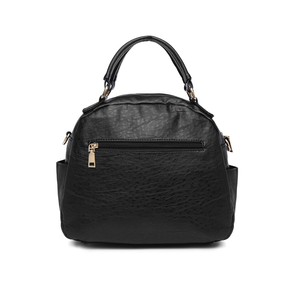 Chic and Versatile Faux Leather Bowler Crossbody Bag for Effortless Style