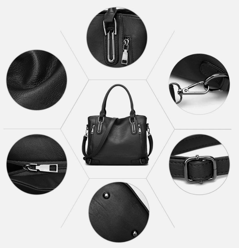 Stylish Large Faux Leather Designer Handbag for Women - Perfect Work & Shoulder Bag UK