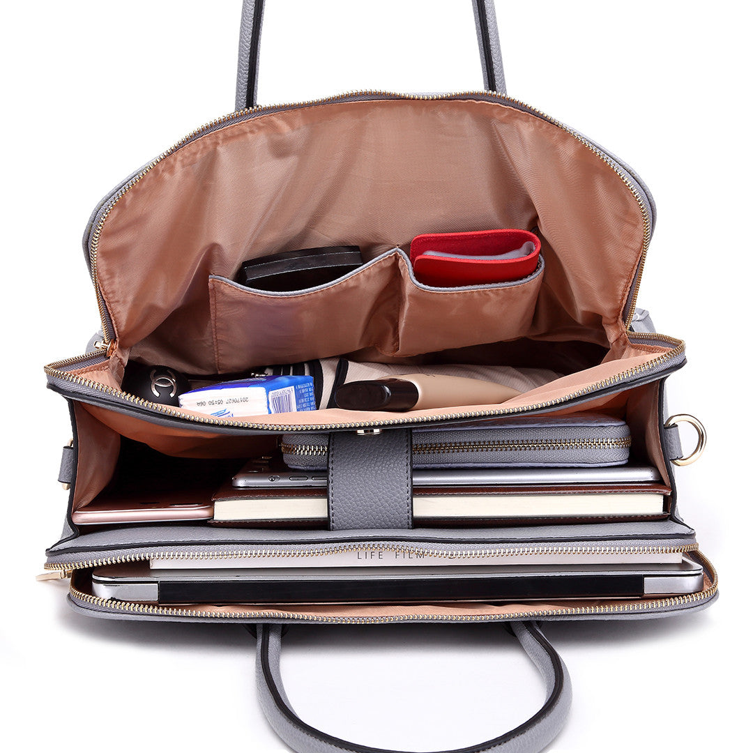 Elevate Your Style with the Stylish Waterproof PU Leather Large Tote Bag - Ideal for 14 Inch Laptops and Everyday Use