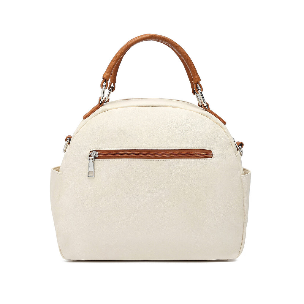 Chic and Versatile Faux Leather Bowler Crossbody Bag for Effortless Style