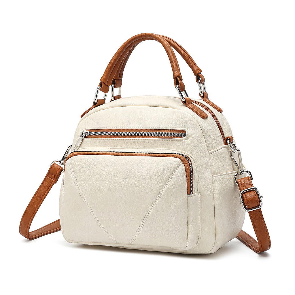 Chic and Versatile Faux Leather Bowler Crossbody Bag for Effortless Style