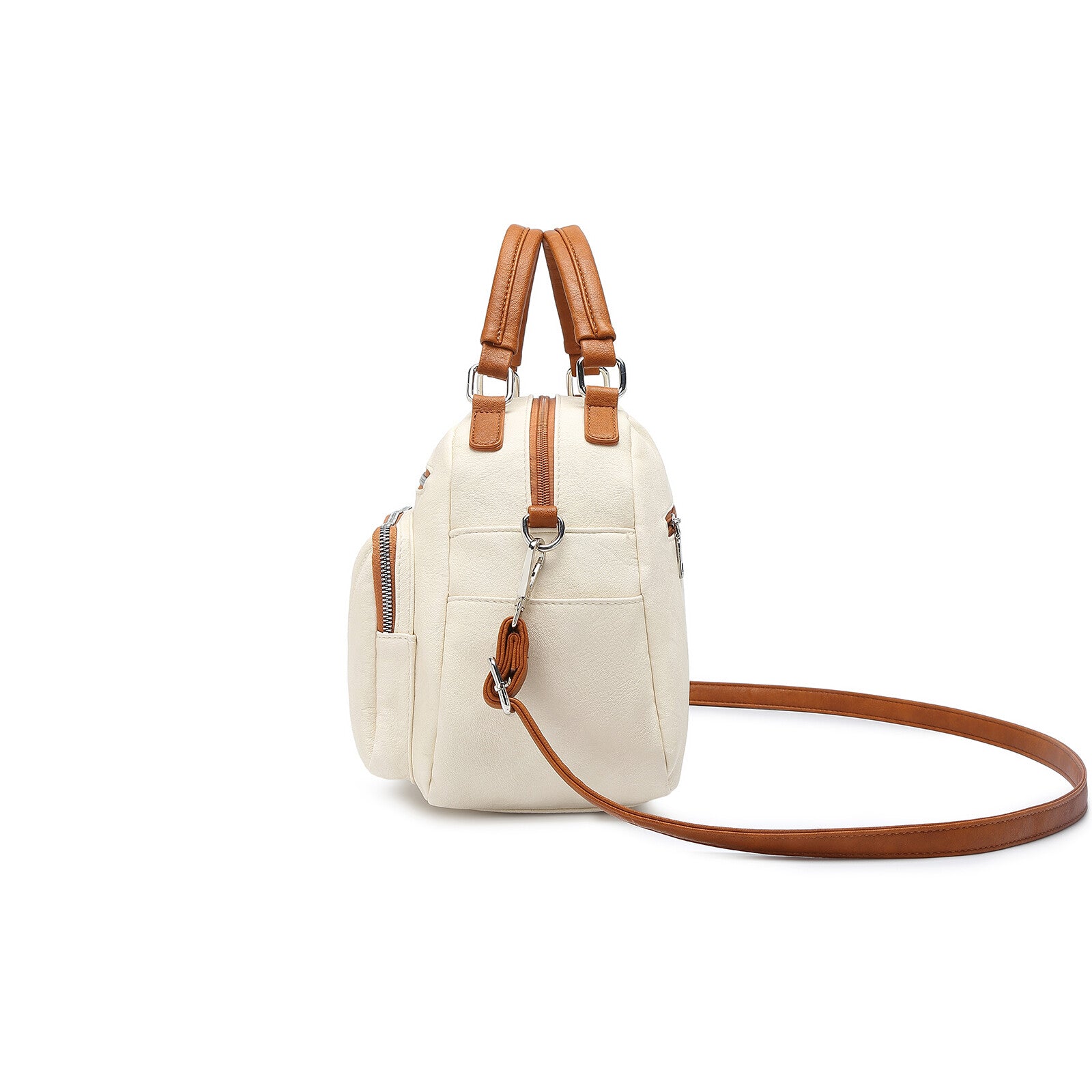 Chic and Versatile Faux Leather Bowler Crossbody Bag for Effortless Style