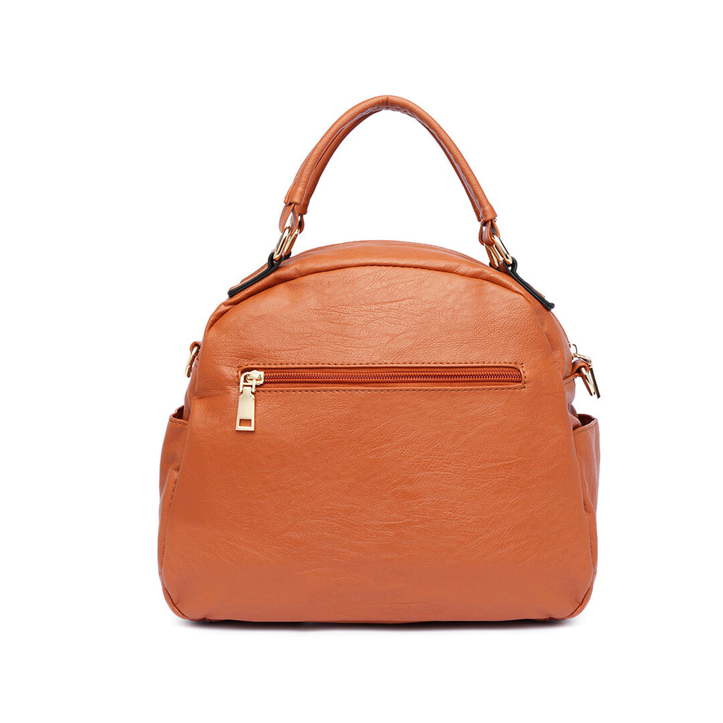 Chic and Versatile Faux Leather Bowler Crossbody Bag for Effortless Style